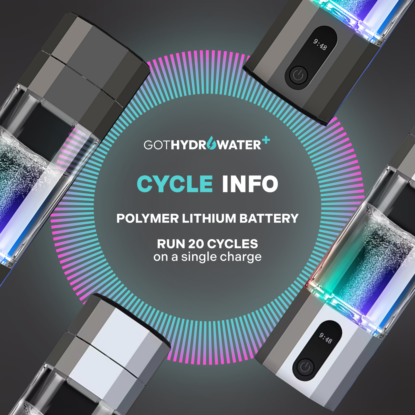 GotHydroWater - Hydrogen Water Bottle - PRO