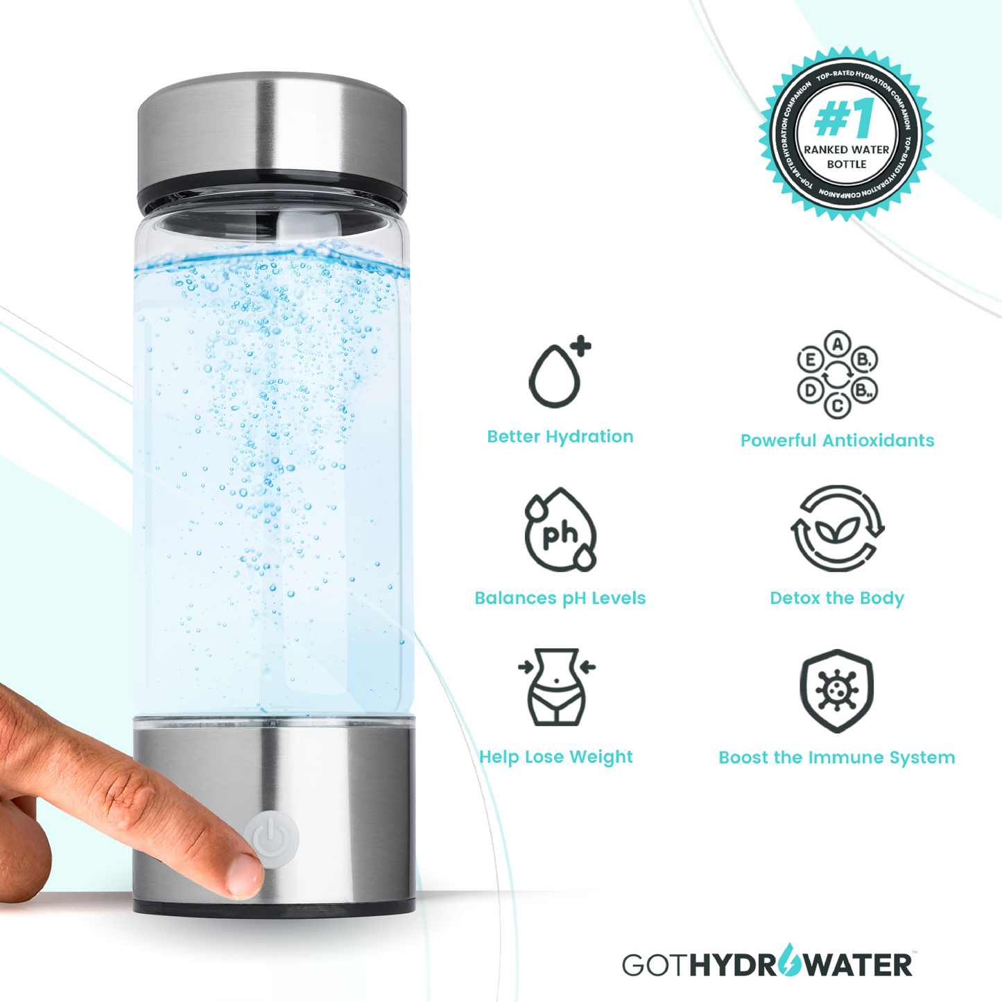 GotHydroWater™ Hydrogen Water Bottle